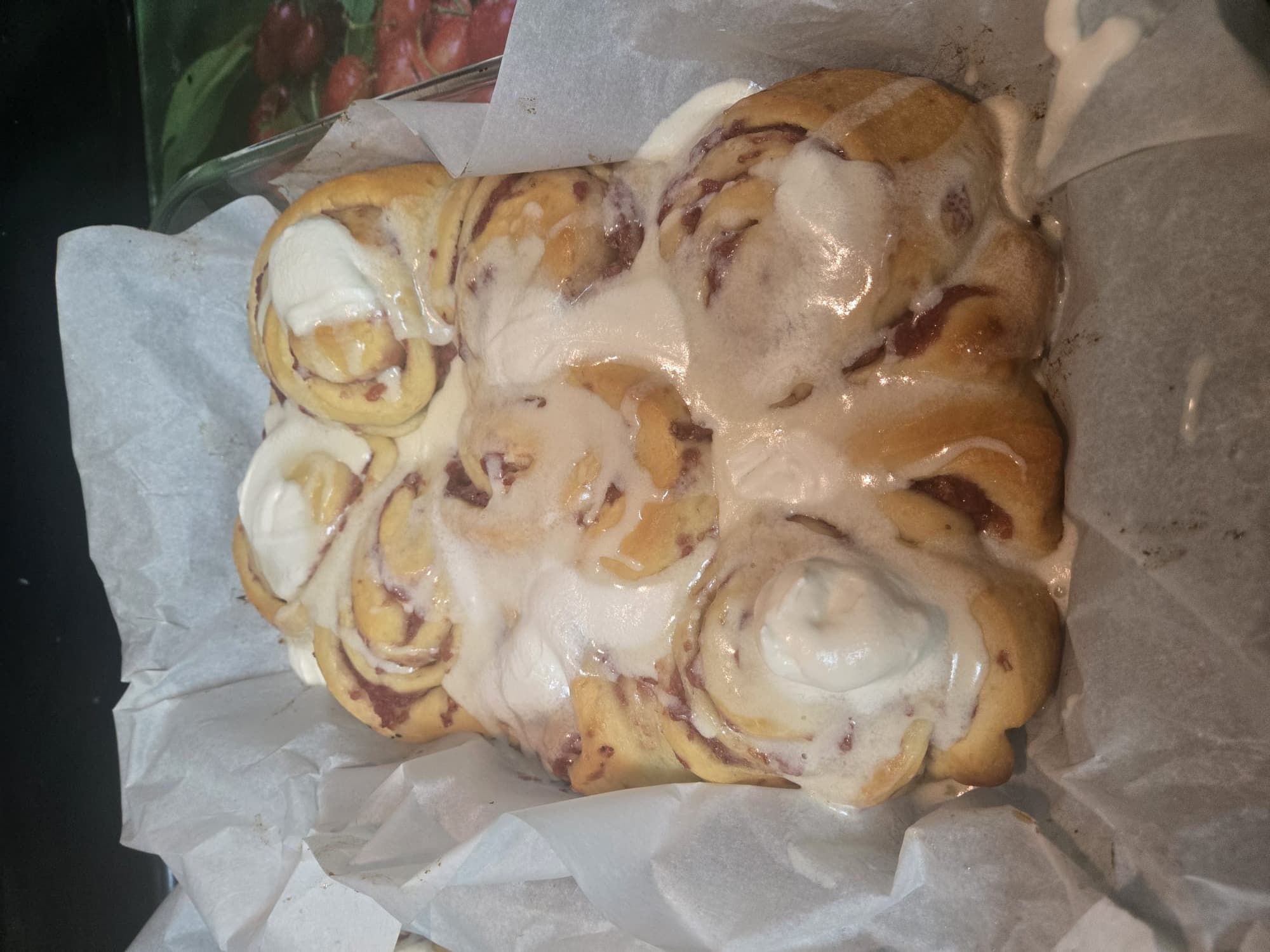 Cinnamon buns detail