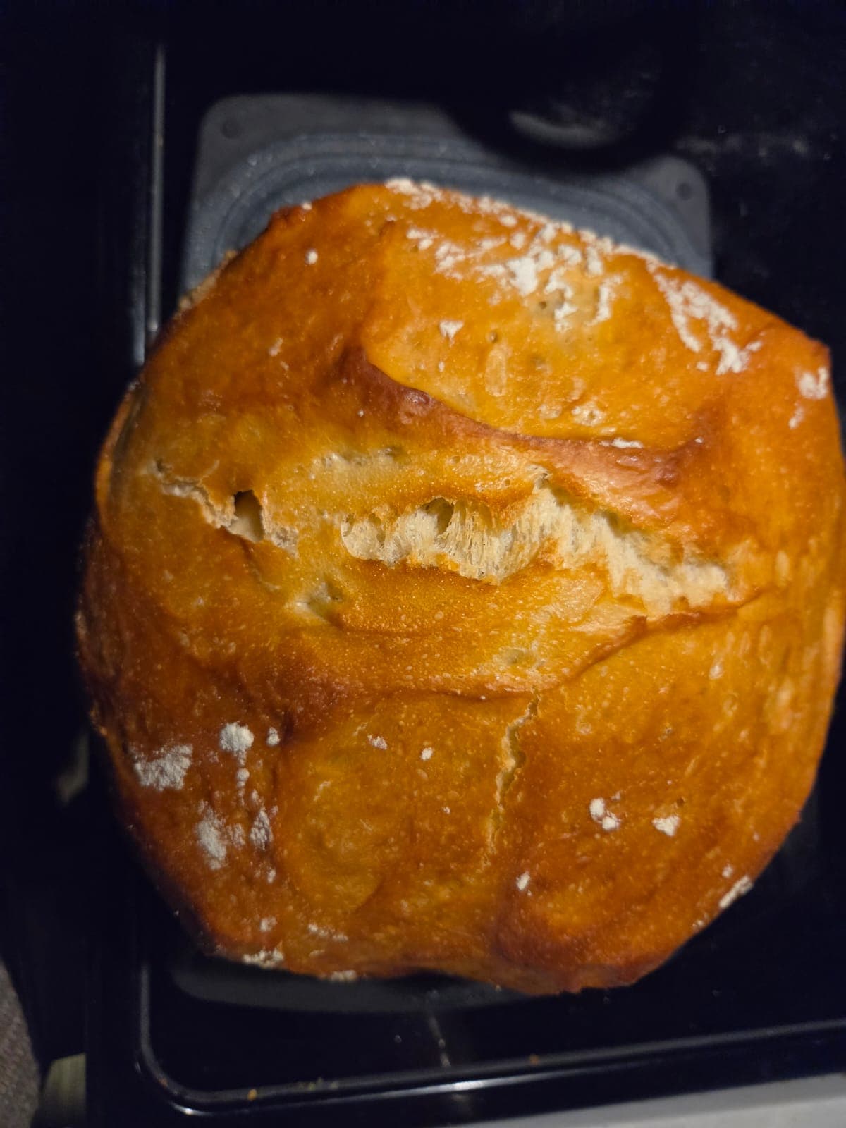 Sourdough crust detail