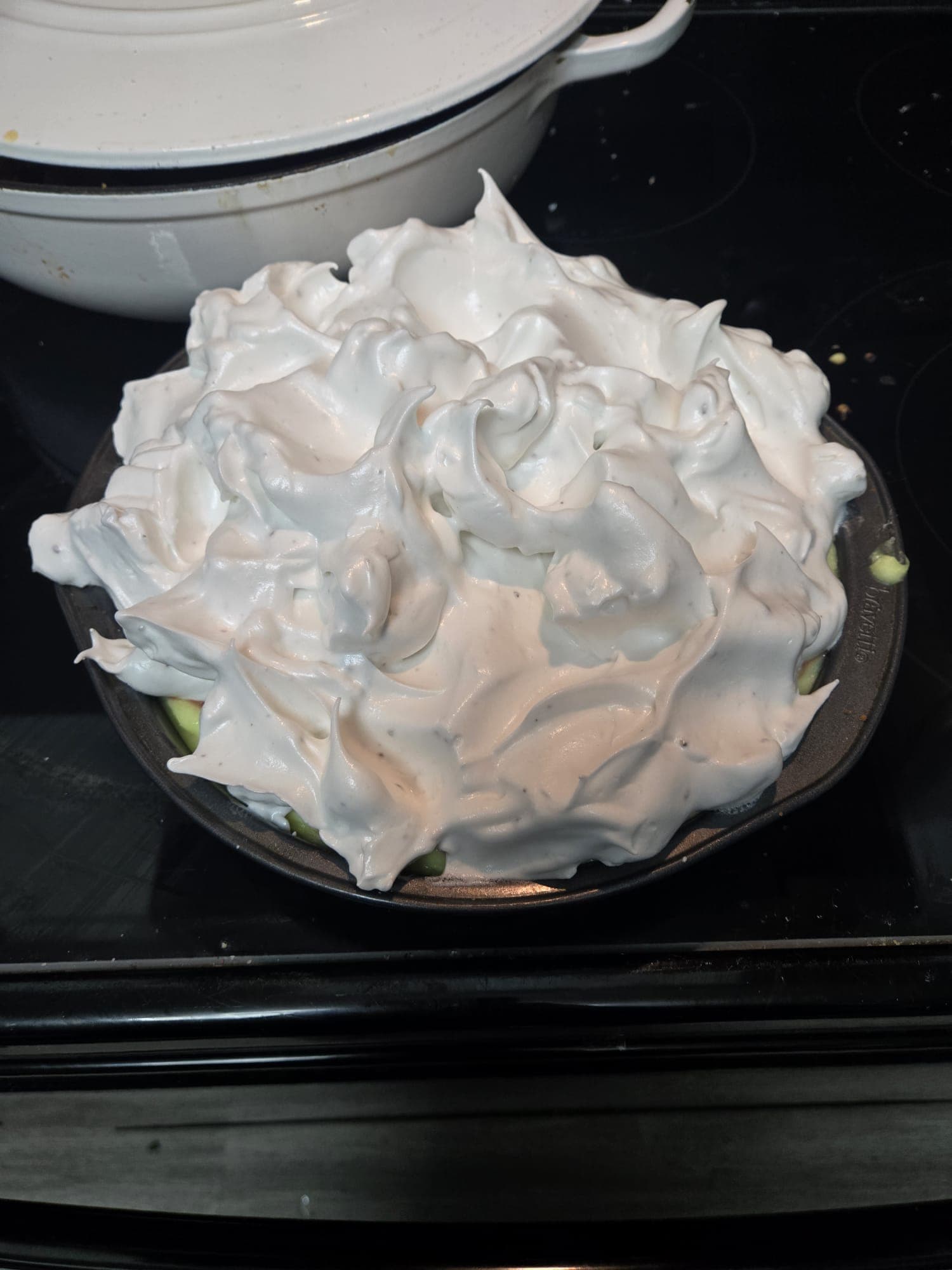 Meringue pie detail