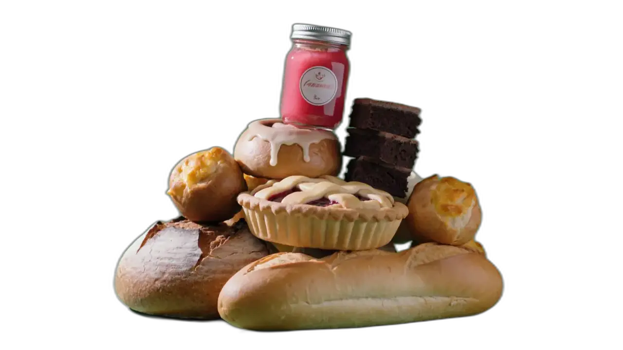A pyramid of freshly baked breads